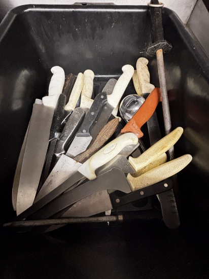 (24) Assorted Kitchen Knives & Sharpeners
