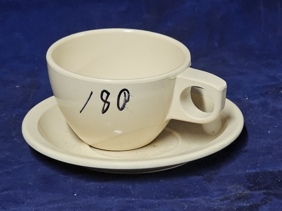 BRAND NEW SiLite Arrowhead Melamine Tea Cup and Saucer Set