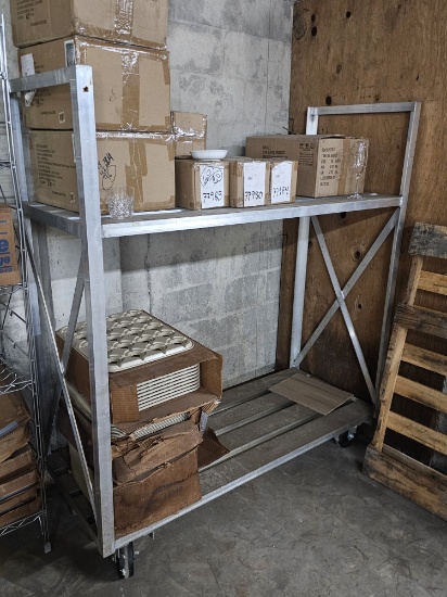 5' Rolling Aluminum Rack Unit (no contents)