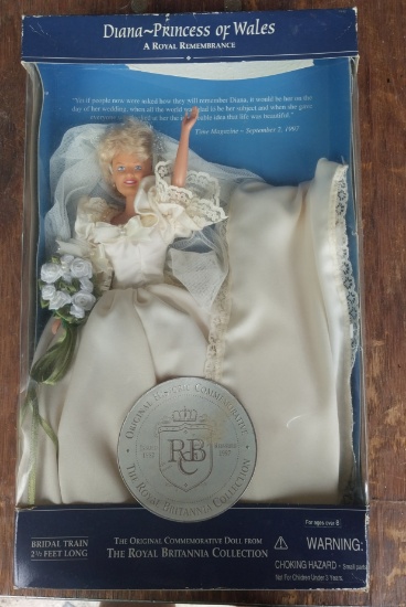 Diana _ Princess of Wales Doll In original box - Historic Commemorative- The Royal Britannia Collect