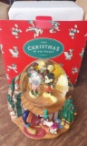 Mickey Mouse and Minnie - Music box and snow globe- 1995 Christmas at our house - Original Box