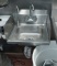 16 in Stainless Steel sink with splash guards