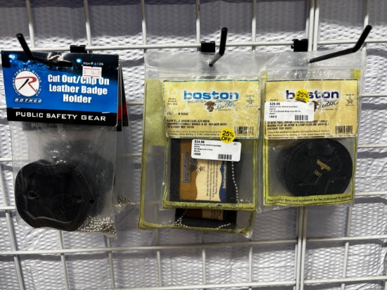 Assorted Style Leather Badge Holders