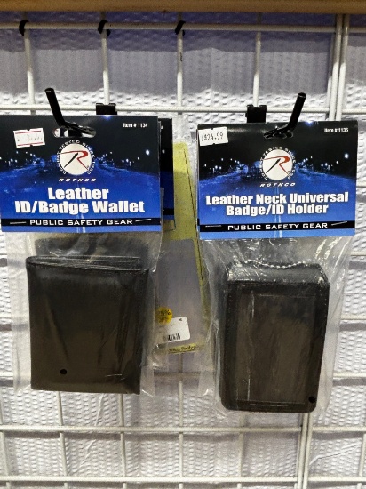 Assorted Style Leather ID Badge Wallets