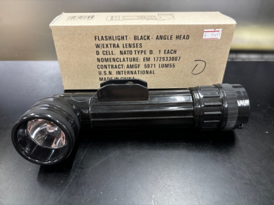 Black Angle Head Flashlight