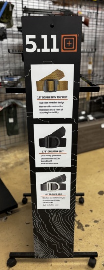 5.11 Double Sided Metal Display Rack on Wheels