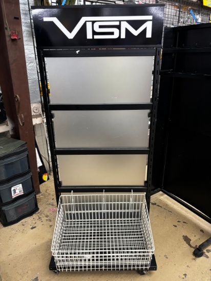 Vism Double Sided Metal Display Rack on Wheels