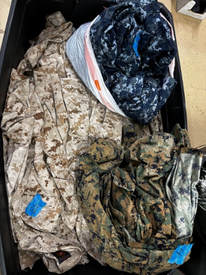 Large Lot of Assorted Military Surplus Camo Uniforms