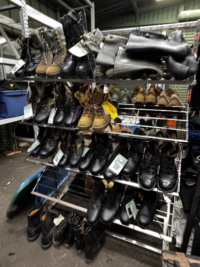 Lot of Assorted New & Military Surplus Boots