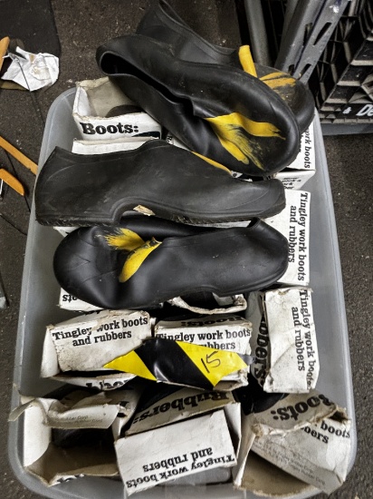 Lot of Assorted Sized Tingley Work Rubber Booties