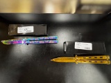 Butterfly Knives - Gold & Rainbow