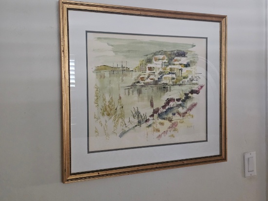 32" x 28" Artist Signed Framed Wall Art