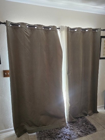 Blackout Curtain with Metal Rod