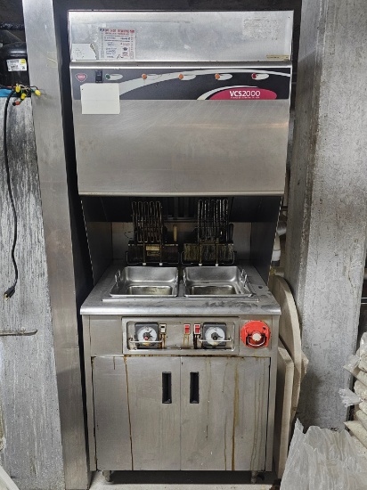 Wells VCS2000 WVF-886 Ventless Dual Fryer with Autolift