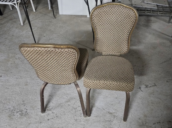 Upholstered Stackable Metal Chairs