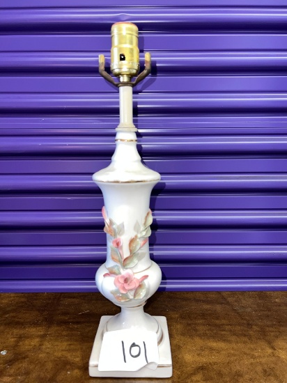 Porcelain Table Lamp, 17" (no finial or shade, (NOTE Matches  Lot 100 Wecept in Height