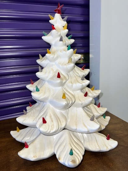 Ceramic Christmas Tree, 17" High X 15" Wide