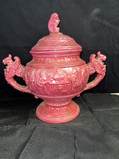 Large Ceramic Soup Turine, 14" X 15"