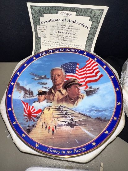 Battle of Midway, Commemoratice Plate with COA, Plate Number:13946A