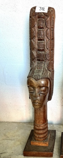 Large Wooden Carved Statue 42" Tall