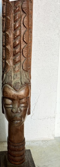 Large Wooden Carved Statue 42" Tall