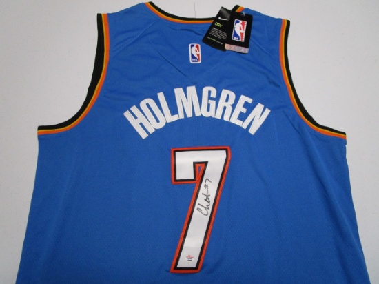 Chet Holmgren of the OKC Thunder signed autographed basketball jersey PAAS COA 889