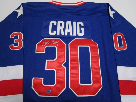 Jim Craig of Team USA signed autographed hockey jersey Legends COA 477