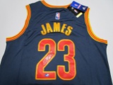 LeBron James of the Cleveland Cavaliers signed autographed basketball jersey TAA COA 328