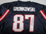 Rob Gronkowski of the New England Patriots signed autographed football jersey PAAS COA 512