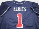 Ozzie Albies of the Atlanta Braves signed autographed baseball jersey PAAS COA 212