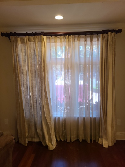 Draperies and Curtain Rod - 8.5 ft
