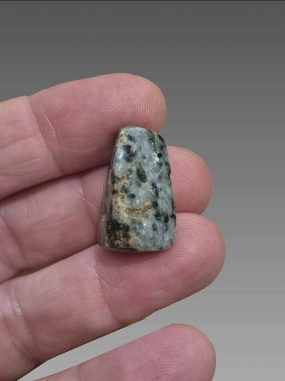 Pre-Columbian Jade Carved Blue Stone