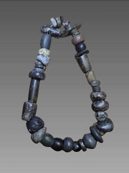 Pre-Columbian Mayan Jade Bead Assortment
