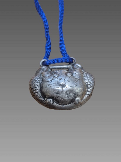 Antique Tibetan Silver Wedding Amulet