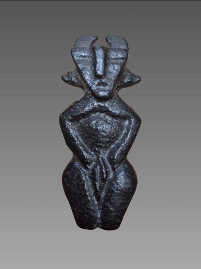 Stylized Primitive Stone Effigy Figure
