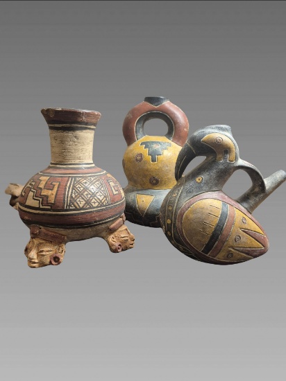 Pre-Columbian Style Polychrome Vessel Collection
