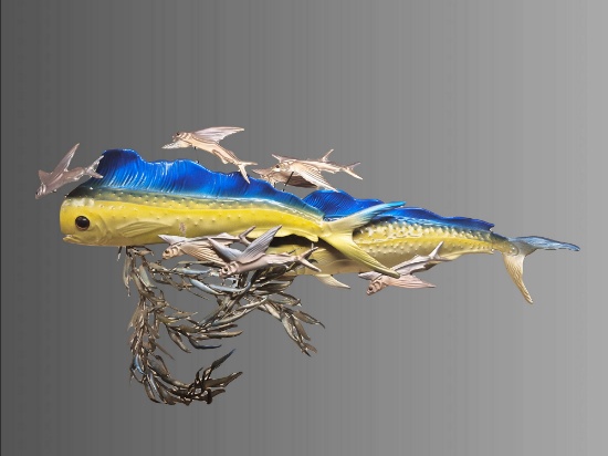 Vintage Marine Life Mahi-Mahi Sculpture