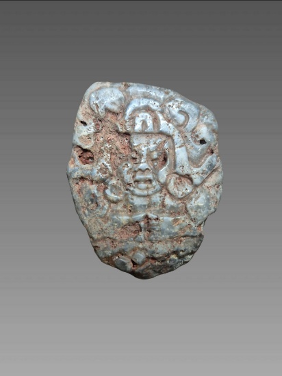 Pre-Columbian Mayan Jade Pectoral Pendant