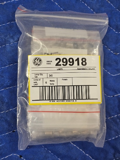 Bag of (100) GE 29918 6 Watt Lamp Bulbs