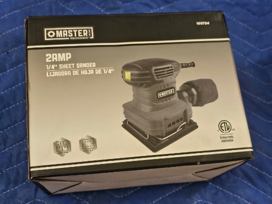 New, In Box Master Mechanic 2 Amp 1/4" Sheet Sander