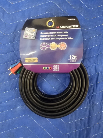 New Monster 12' Component RCA Video Cable