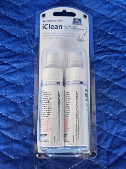 Brand New Monster iClean Travel Size Electronic Display Cleaner - Case of (100)