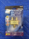 New, Sealed Monster 2 Way Coax Splitter Block
