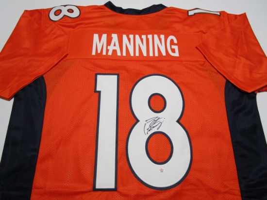 Peyton Manning of the Denver Broncos signed autographed football jersey PAAS COA 928