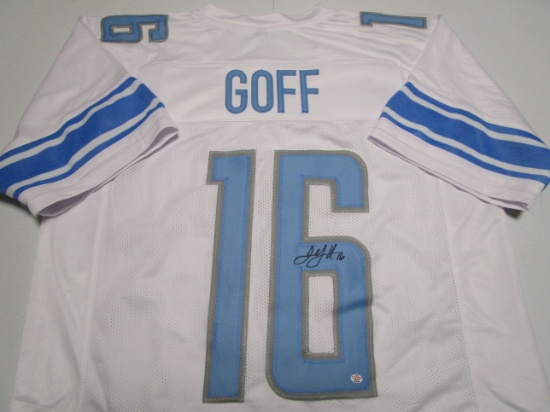 Jared Goff of the Detroit Lions signed autographed football jersey PAAS COA 846