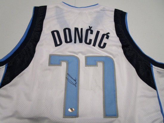 Luka Doncic of the Dallas Mavericks signed autographed basketball jersey Legends COA 409
