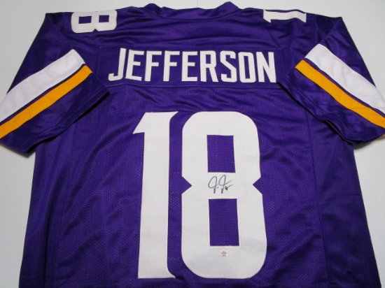 Justin Jefferson of the Minnesota Vikings signed autographed football jersey PAAS COA 311