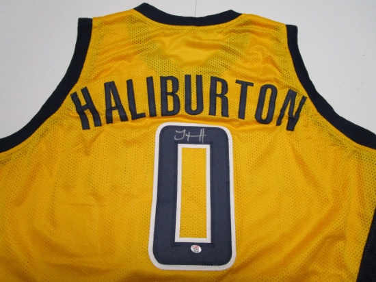 Tyrese Haliburton of the Indiana Pacers signed autographed basketball jersey PAAS COA 178