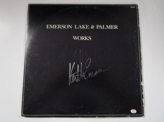 Keith Emerson of "Emerson Lake & Palmer" signed autographed record album cover PAAS COA 288