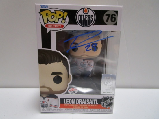 Leon Draisaitl of the Edmonton Oilers signed autographed Funko Pop Figure PAAS COA 668